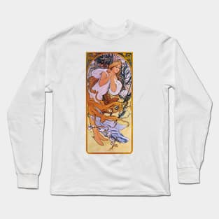 Alphonse Mucha - Spring Long Sleeve T-Shirt